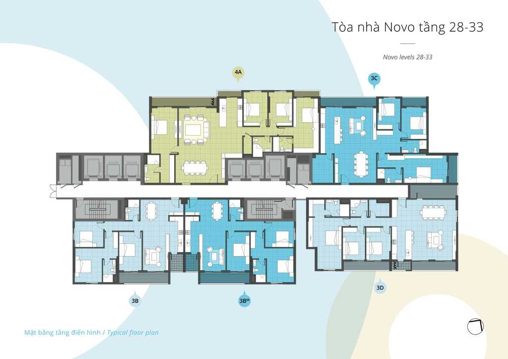 Mặt bằng tòa nhà Novo tầng 28-33 Kosmo Tây Hồ Mặt bằng tòa nhà Novo tầng 28-33 Kosmo Tây Hồ