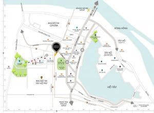 vị trí Kosmo Tây Hồ- Xuân La- Xuân Đỉnh